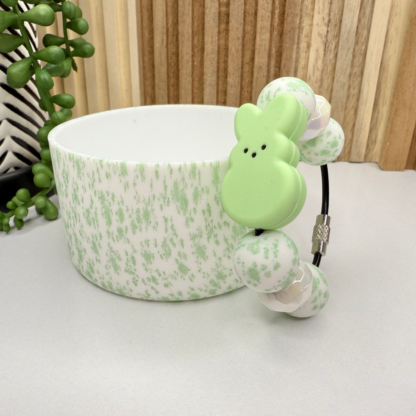 Light Green Peep Tumbler Boot & Charm Set